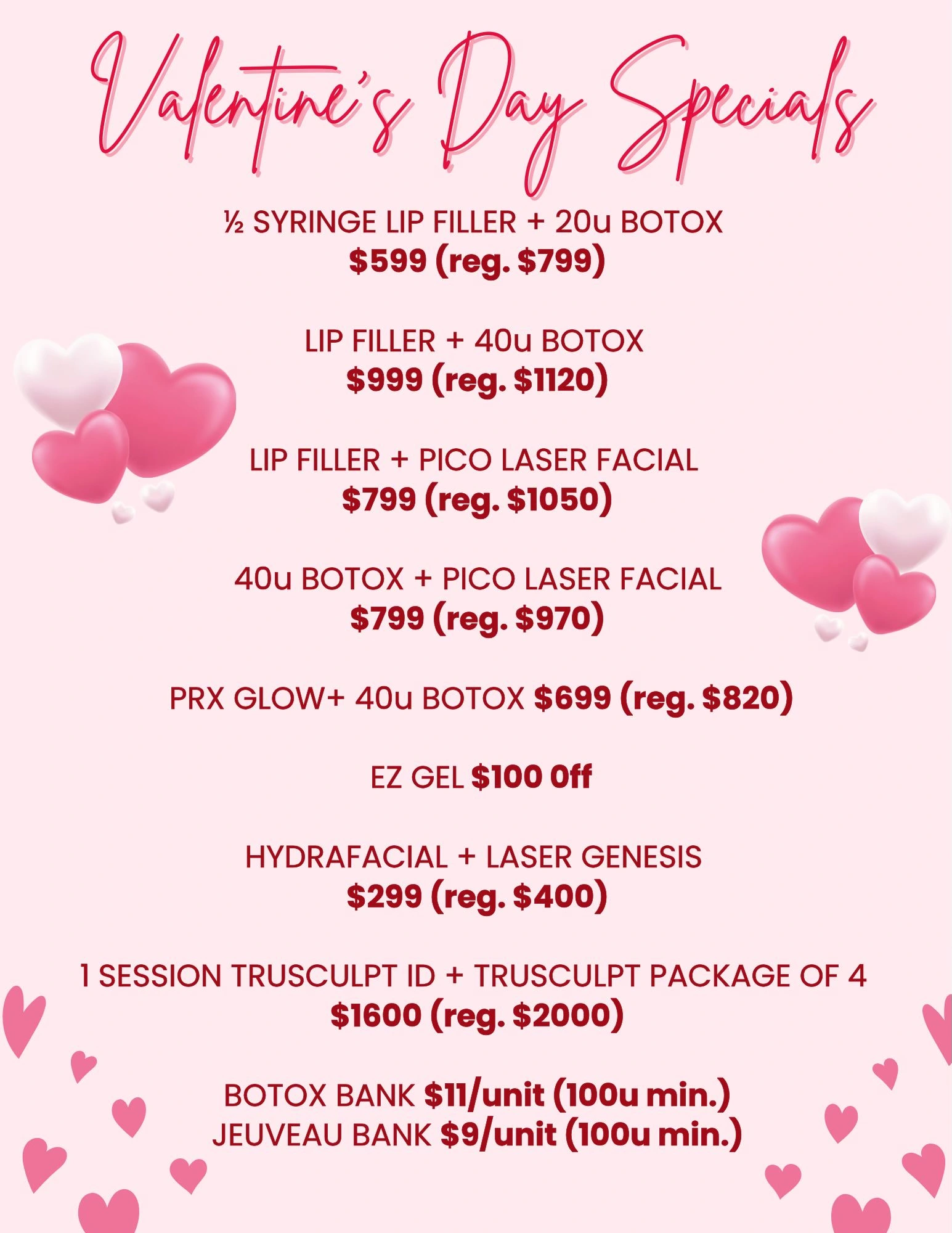 Valentine’s Day specials